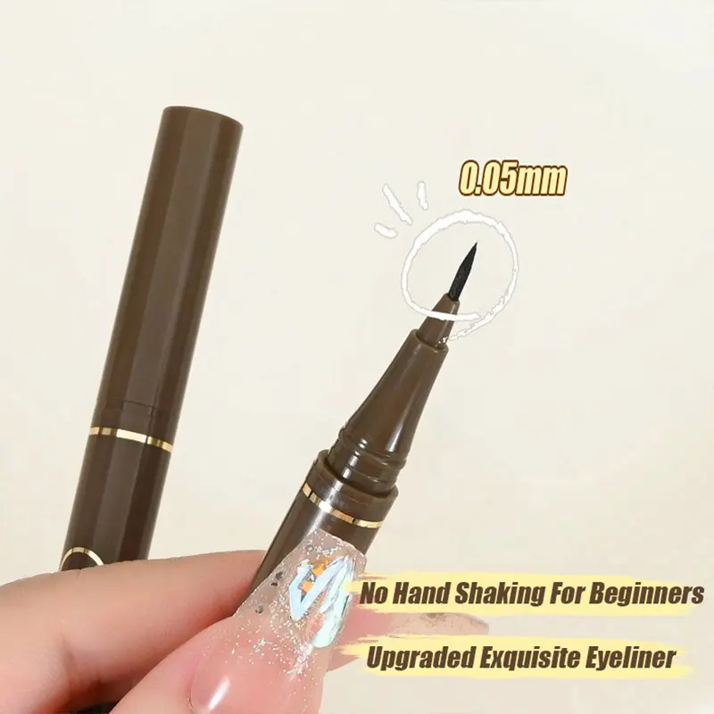 Bút kẻ mắt lâu trôi 0.05mm Bút kẻ mắt mảnh mịn Bút kẻ mắt nhanh khô Bút kẻ mắt 4 màu chống nước chống nhòe 2