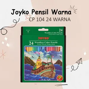 Joyko Pensil Warna Joyko 24 Warna Panjang CP 104 Woodless Colour Pencils Color Pencil Alat Mewarnai Pinsil Warna Perlengkapan Sekolah Seni Pensil Kayu Stationery