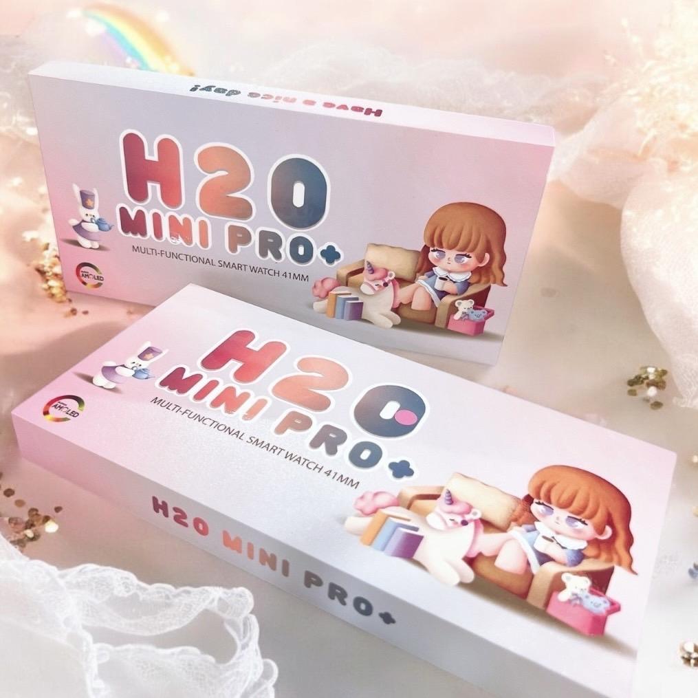 H20 MINI PRO หน้าจอ 41mm Super AMOLED ใหม่ล่าสุด 2025 แถมสายถักพรีเมี่ยม+สายหยักพรีเมี่ยม+ฟิล์ม+เคส