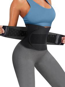 女性用サウナスエットウエストトレーナー、お腹引き締めウエストシェイパー、ワークアウト・ランニング・ヨガ・フィットネス向けのレディースシェイプウェアウエストベルト、人気商品