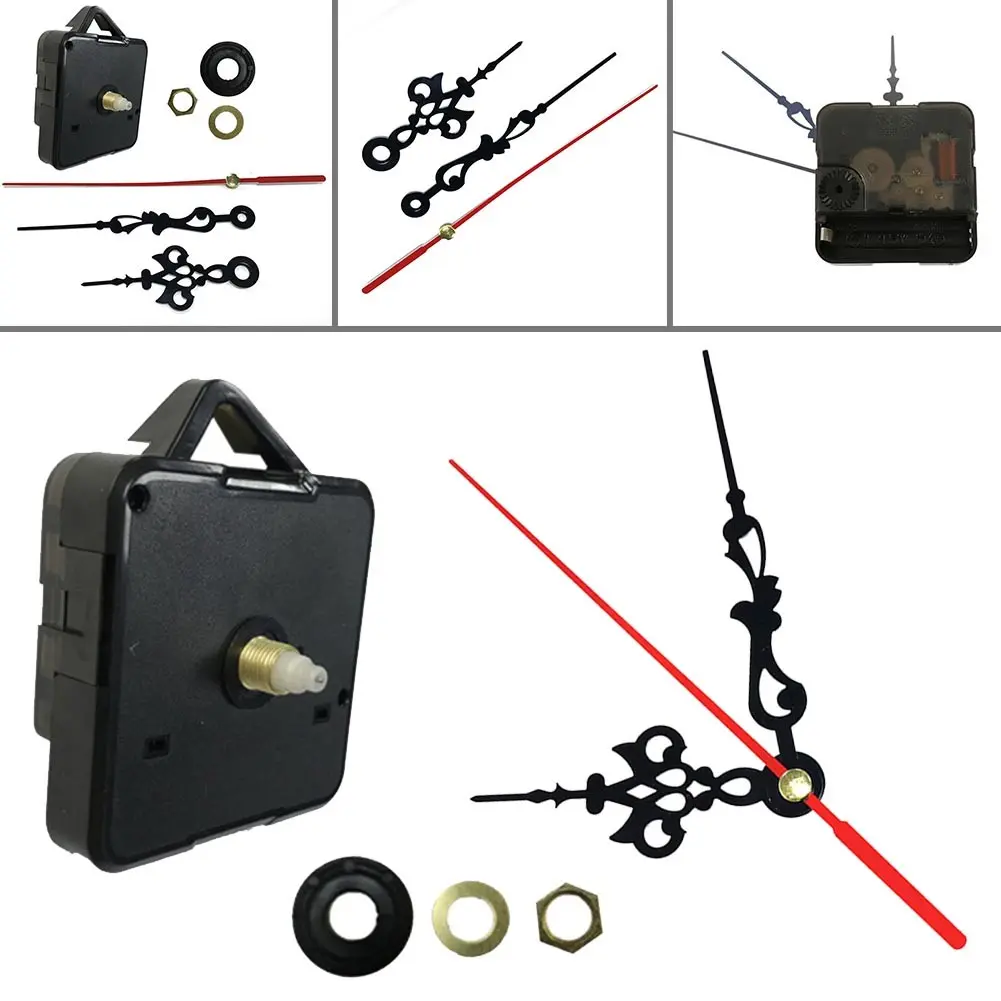 Mechanisme Pergerakan Jam Kuarza, 1Set, Alat Pembaikan Hiasan Dinding, Bahagian Kit, Senyap, Sesuai untuk DIY, dengan Jarum