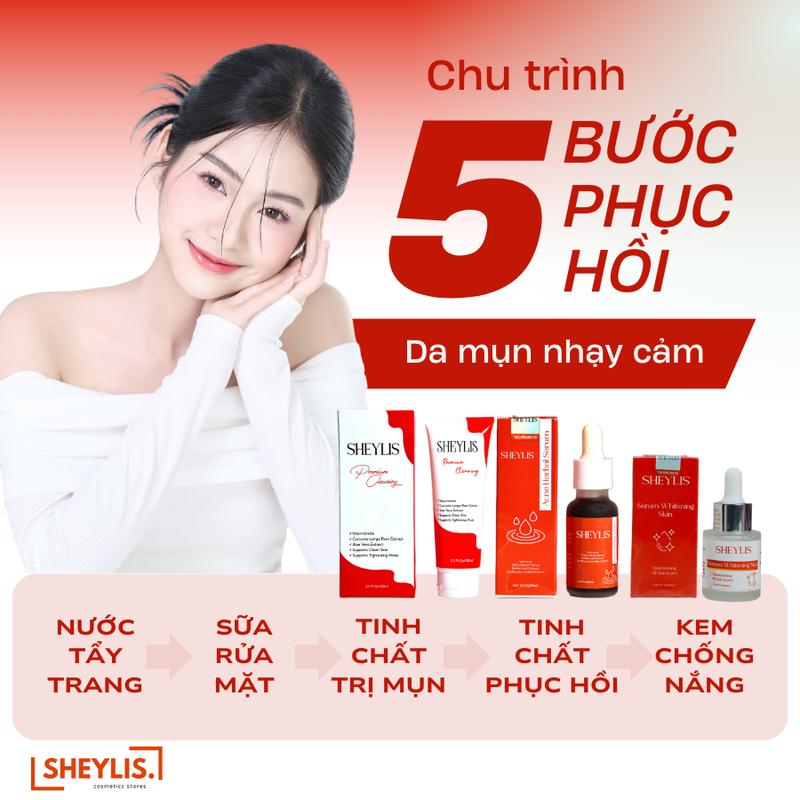 Sheylis - SERUM PHỤC HỒI,DƯỠNG SÁNG, MỜ THÂM MỤN VÀ NÁM SHEYLIS [HA + B5 + NIACINAMIDE + COLLAGEN] 20ML 3