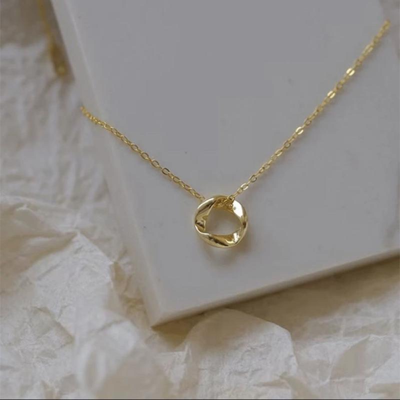 Product Introduction of 2025 Silver Mobius Strip Necklace Female Light Luxury Minority Design High Sense Student Short Necklace 7