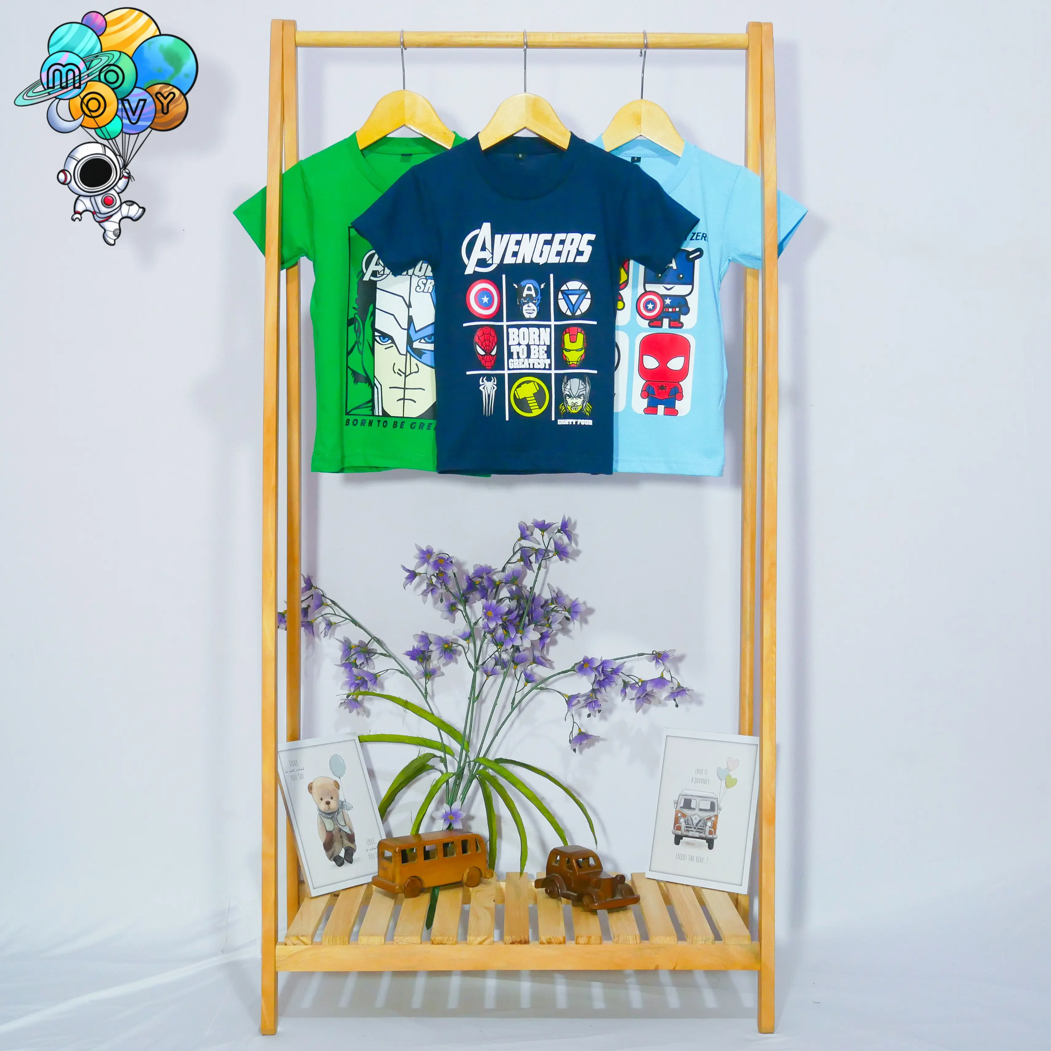 Pakaian Anak Usia 1 - 8 Tahun Motif Marvel Avengers Bahan Cotton Combed 30S Sablon Plastisol Katun Santai