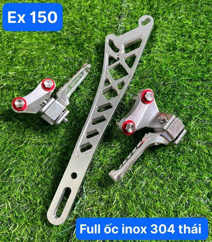 Gác chân malay gắn xe Exciter 150 tặng kèm ốc inoc thái lông đền nhôm.bát pô cnc dày 10li Phụ Tùng
