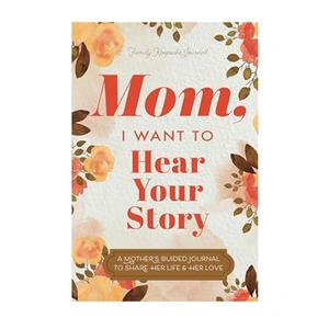 Mom, I Want To Hear Your Story Notebook, 1 Count Mom Journal Notebook, Floral Patterned Notebook, Office Stationery & Supplies