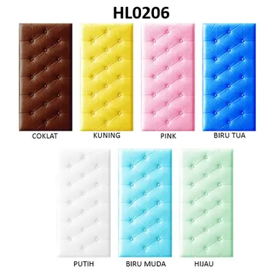 HL0206 Wallpaper 3D Foam Headboard Bed Wall Stiker Walpaper Foam Dekorasi Rumah Room 1