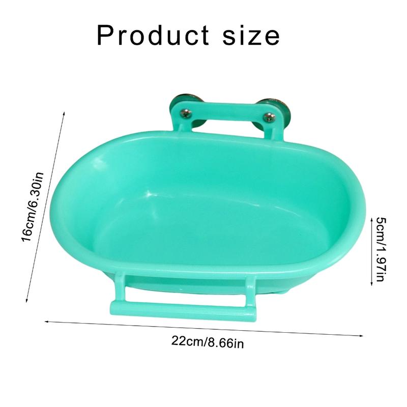Product Introduction of Yica  Multiuse Parrots Bath Tub Water Feeder Bathing Room Birdcage Mounted Shower Tray 0