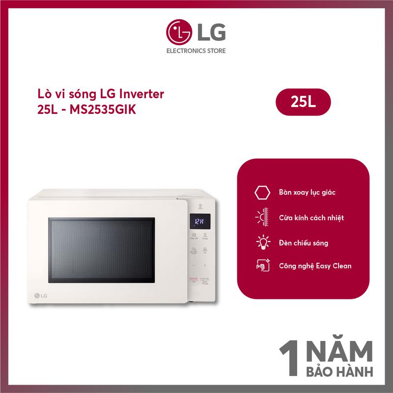 Lò Vi Sóng LG NeoChef Inverter màu Be MS2535GIK 25 lít 0
