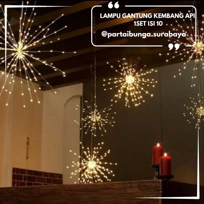 LAMPU GANTUNG LABA LABA 1 SET ISI 10/LAMPU GANTUNG HIAS DEKORASI WEDDING/RUMAH/CAFE/LAMPU GANTUNG LABA-LABA AESTHETIC 1