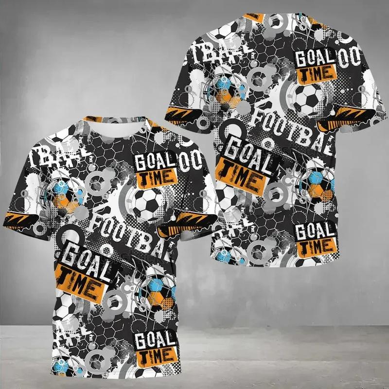 Product Introduction of 2024 NEW Fashion Football T-shirt for a short-arm sportsman Tees summer comfortable breathing clothes o-neck casual upstairs 8