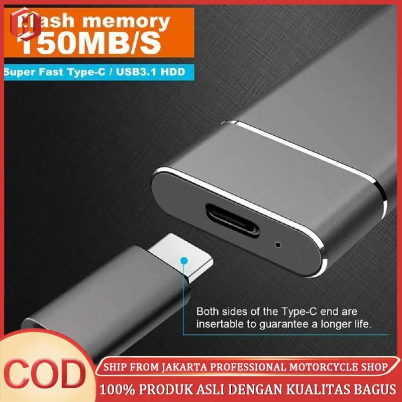 【Dari Jakarta FAST】 SSD Eksternal 4TB USB 3.0 Type-C ssd laptop PC ssd portable eksternal hp solid state drive 0