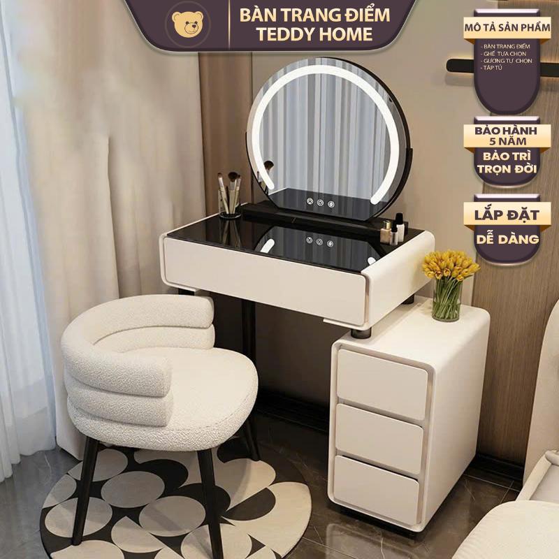  Bàn trang điểm nhập khẩu TD09 Size 60cm thông minh gương gấu,gương thỏ có đèn led,có loa,gương cảm ứng. nhỏ gọn tiện lợi phù hợp mọi không gian 