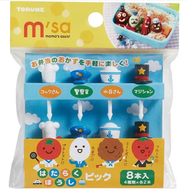 LP Food Pick Tusukan Bento Foodpicks Bento Tools Garpu Bento Pick Hat alat buah 2