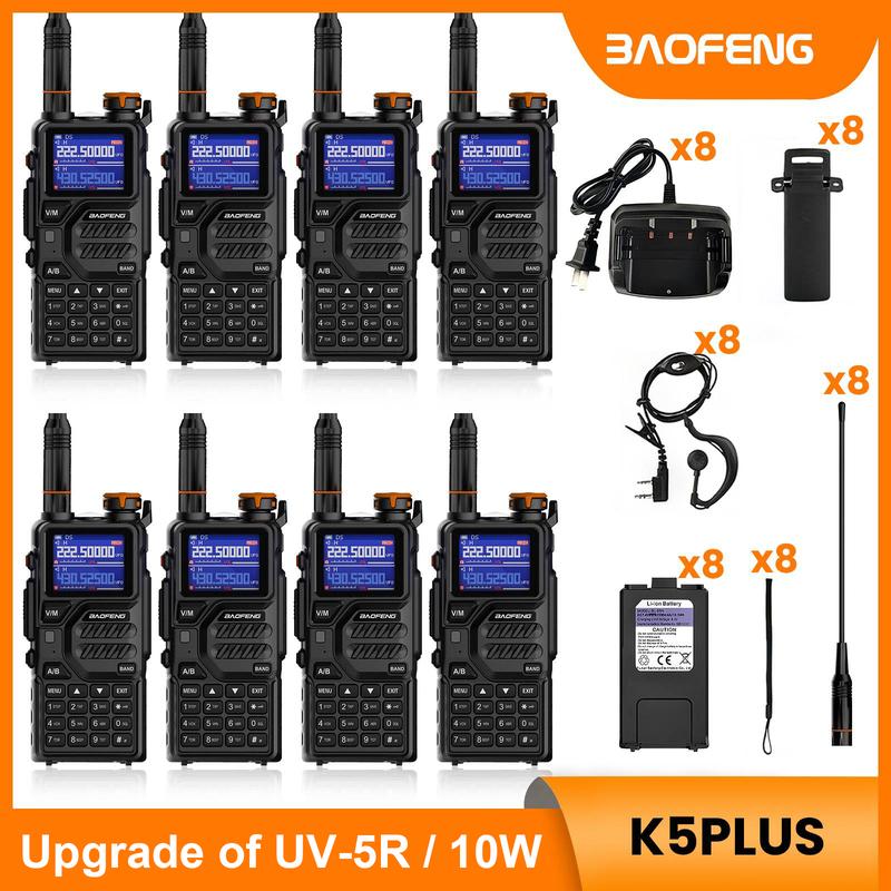 Talkie-walkie Baofeng K5 Plus 10W - Portée Longue, Rechargeable, 999 Canaux VHF/UHF, Neuf !