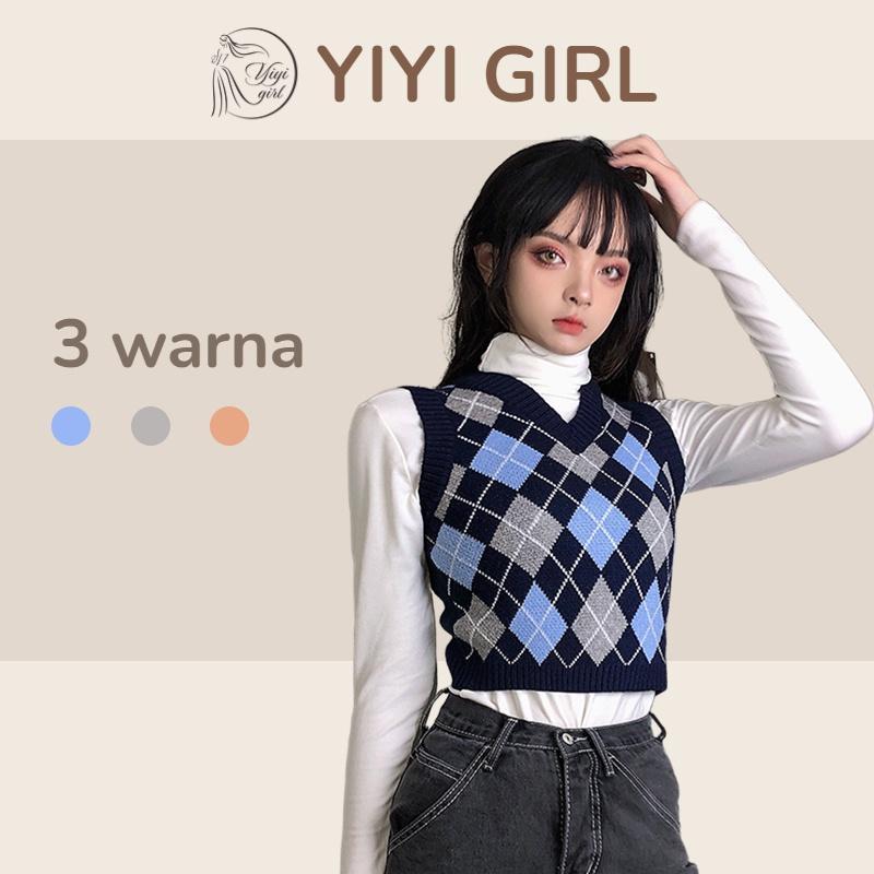 Product Introduction of Vest ROSE -  Rompi Rajut Pori Wajik  Atasan Wanita Crop Motif Panjang Top Outer Hitam 22