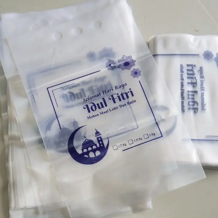50 pcs plastik zakat idul Fitri/ zakat ukuran 2,7kg/2,8kg/3kg ungu