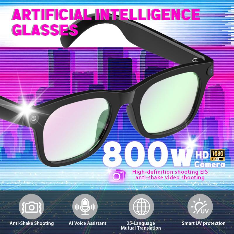 2026 New Smart Glasses With A Camera 300mAh Large Battery Supports Charging While In Use 32GB Large Memory Photochromic Lenses