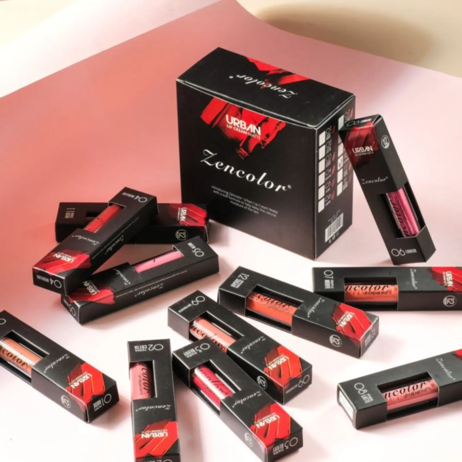 Zencolor Urban Lipstick Matte Lip Cream Pigmentasi Tinggi Ringan Tahan Lama Lipcream Lipstik Bibir Berry Dark Brown Mauve Red Truffle Gloss