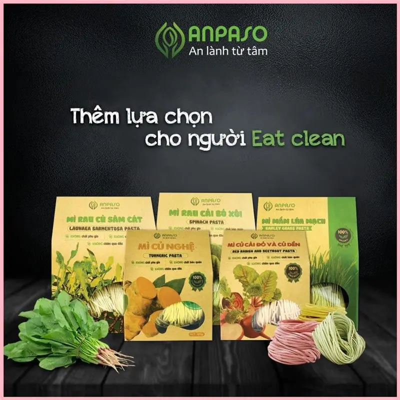 IUJSHERSHOP Mì Rau Củ Hữu Cơ Anpaso - XanhSam Organic 6
