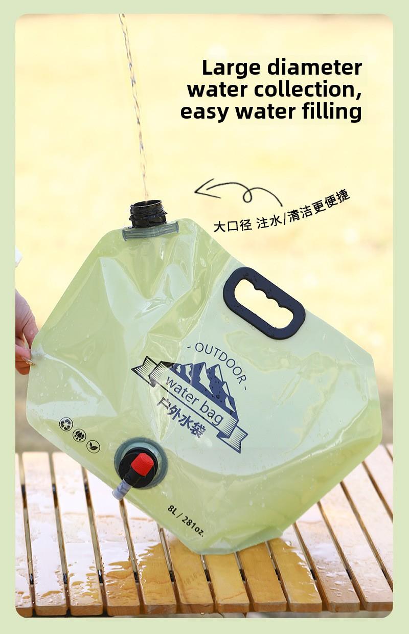 Product Introduction of Túi Lưu Trữ Nước Cầm Tay Có Thể Gập Lại, Dung Tích Lớn, Thích Hợp Cho Các Môn Thể Thao Ngoài Trời Và Cắm Trại, Leo Núi, Xô Nhựa Vòi, Túi Vòi Phun, Sức Chứa Lớn 4