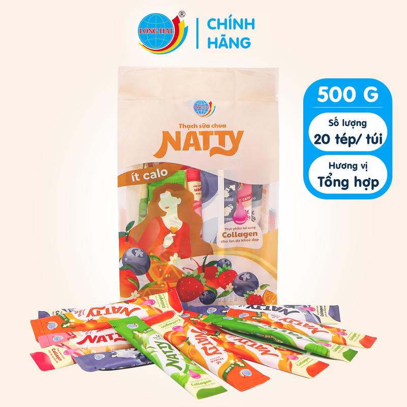 Thạch sữa chua Natty Long Hải bổ sung - túi 500 g Snack