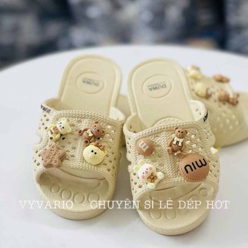 [Fom to lùi 1sz] DÉP TỔ ONG GẮN TICKER GẤU CHO BÉ TRAI VÀ BÉ GÁI MÀU TRÀ SỮA Kem