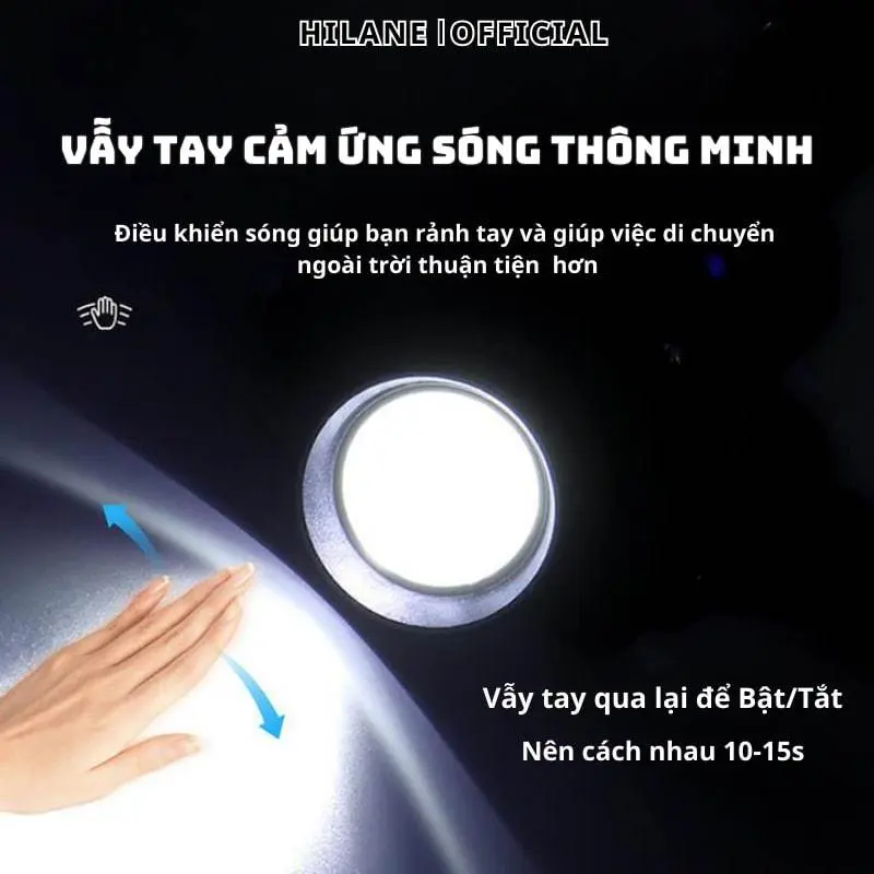 Đèn Pin Đội Đầu Hilane Vỏ Kim Loại Siêu Đẹp Kèm Dây Sạc 6