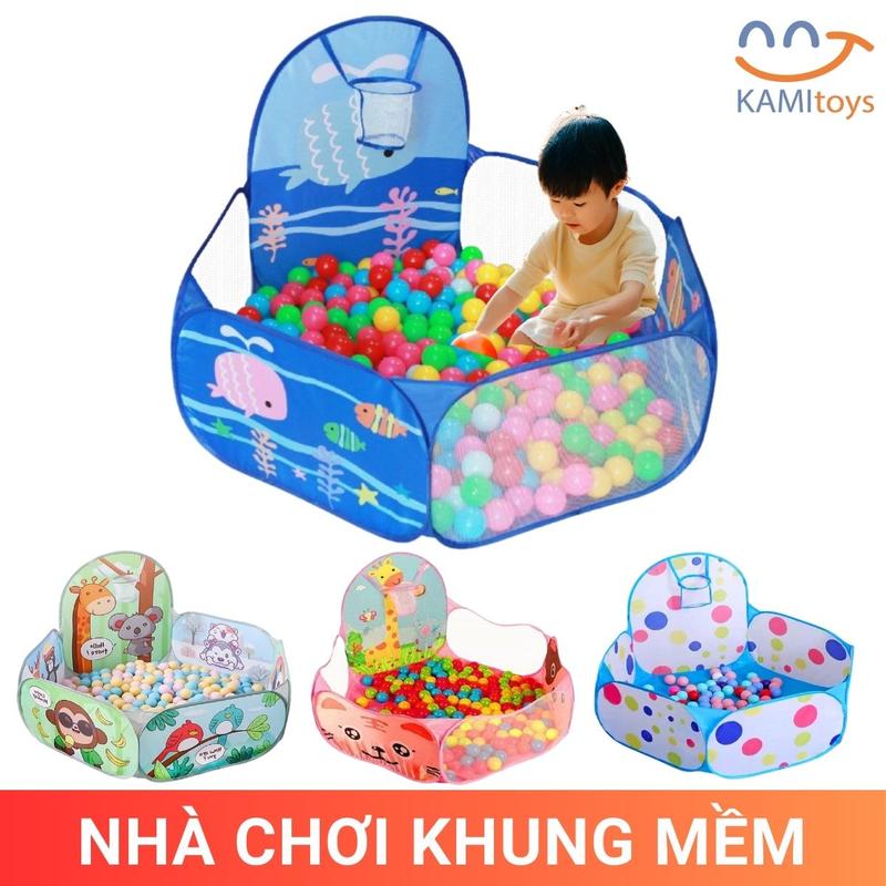 Quây bóng cho bé (Kèm 25 bóng) kiểu Khung mềm tự bung gấp gọn Nhà banh trẻ em mã 50079 Đồ Chơi