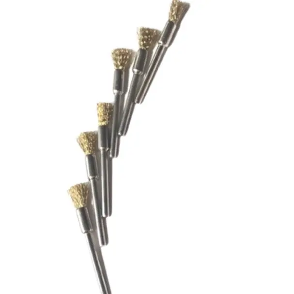 bộ 6 chổi thép màu đồng 5,16,25mm cán 3mm. 7
