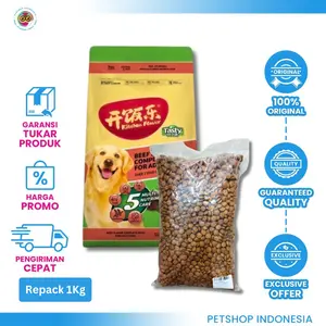 Kitchen Flavor Tasty Beef Adult Repack 1kg - Makanan Anjing Kering
