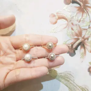 Cincin Aksesoris Wanita Model Mutiara Harian