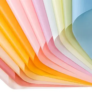 [20 Lembar] Flower Wrapping Paper Varian Solid Color  Soft PREMIUM Paper Florist Kertas Buket Bunga Varian Solid Color Polos Korea Cellophane Quality