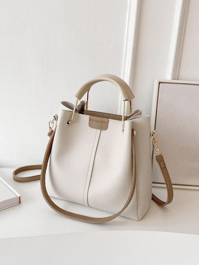Product Introduction of Women's Fashionable Lychee Pattern Handbag, Casual Pu Leather Shoulder Bag for Daily Used, Trendy Versatile High-quality Daily Commuting Bag 0