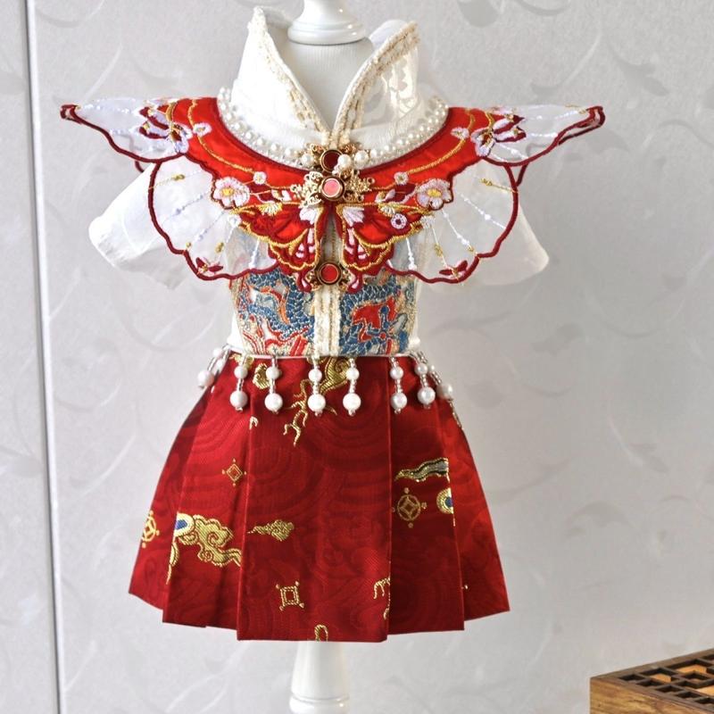 Product Introduction of Quần áo cho chó, mỏng mùa hè, phong cách quốc gia, thích hợp cho mèo và chó, váy mặt ngựa, thích hợp cho Teddy và Pomeranian, thiết kế ban đầu, phát hành vào năm 2024 2