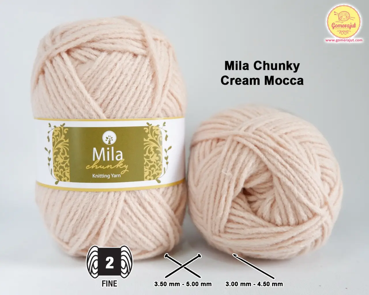GOMERAJUT- Benang Rajut Milk Cotton Lokal Mila Chunky