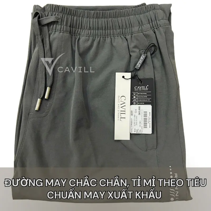 (NAM) Quần gió 4 mùa cao cấp CAVILL, Co giãn, Nhẹ mềm, Cản gió chống bụi, Dáng thể thao, ống suông, 4 màu trung tính 4
