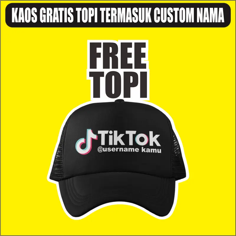 BC Kaos Free Topi Tema TlKT0K dan Youtube Gratis Custom Nama Channel atau ID atau Username 5