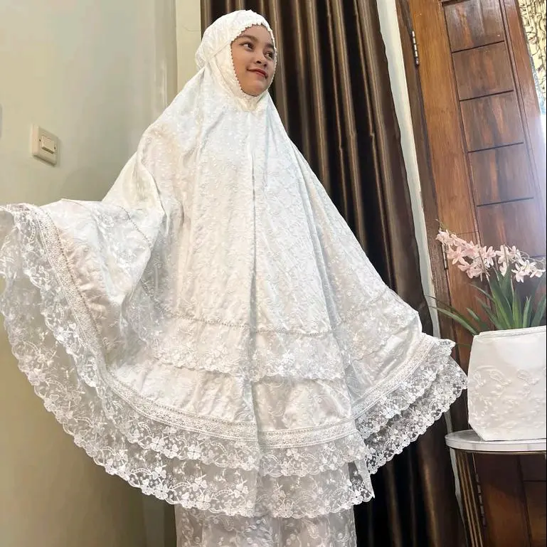 MUKENA DEWASA SUTRA PARIS ORIGINAL MEWAH MUKENA RENDA TIILLE UMPAK BAWAH MUKENA TERBARU BESTSELLER Muslim