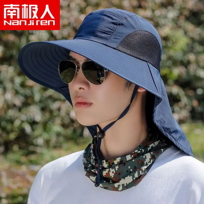 Mũ Chống Nắng, Nanjiren, Dành Cho Nam Giới, Che Mặt, Mũ Câu Cá, Bảo Vệ Cổ, Thoáng Khí, Vành Lớn, Mũ Ngư Dân, Bảo Vệ Chống Tia UV Mùa Hè Phụ Kiện Đội Đầu 3
