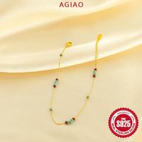 Gambar AGIAO Gelang Kaki Manik-manik Blok Warna Merah Anggur Kaca Retro Turquoise Untuk Wanita - Emas, 21+5cm dari A.GIAO.ID Kab. Gresik 4 Tokopedia