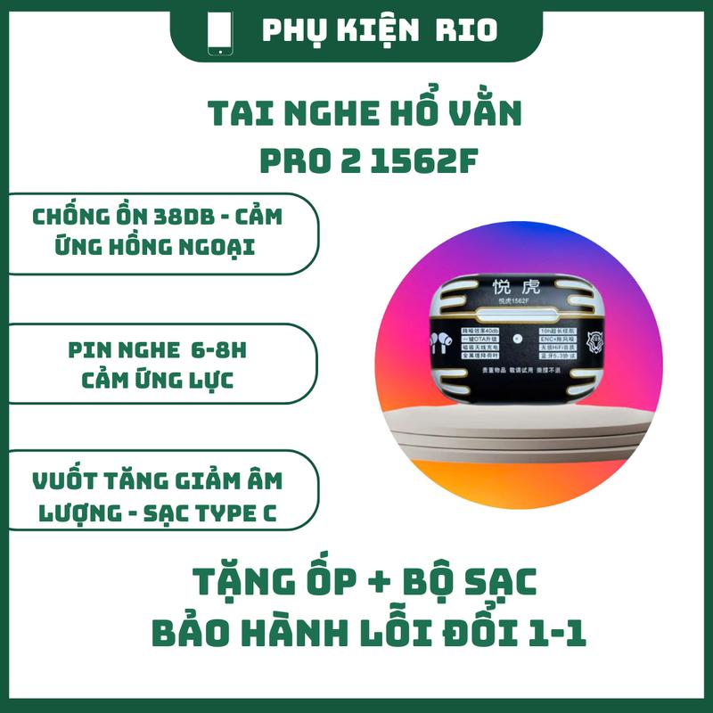 Tai Nghe Hổ Vằn 1562F Tai Nghe Bluetooth Mix ANC Chống Ồn 40DB Xuyên Âm Cảm Biến Hồng Ngoại- Tăng Giảm Âm Lượng