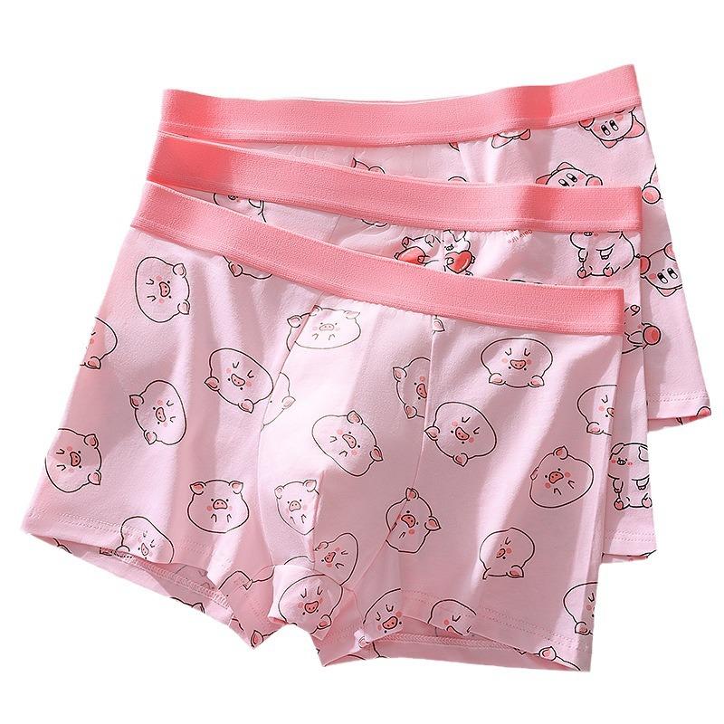 Đồ Lót Nam, Quần Đùi Boxer Lợn Hoạt Hình, Thiết Kế Dễ Thương, Làm Bằng Bông, Bốn Góc, Thoáng Khí, Thích Hợp Cho Thanh Niên Và Sinh Viên, Lý Tưởng Làm Quà Tặng Cho Bạn Trai