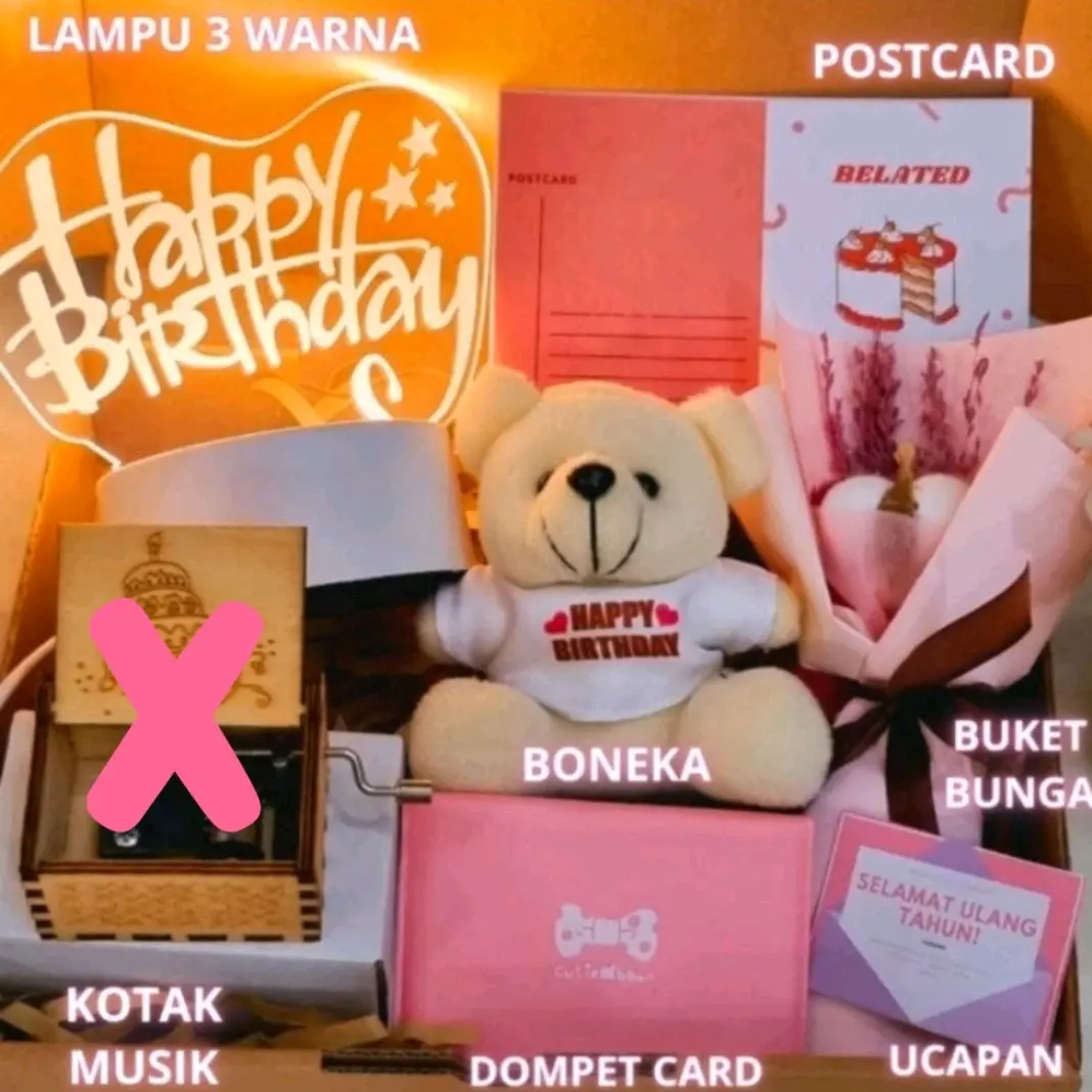 Kado Ulang Tahun / Hampers Cewek Kotak Musik Kado Ulang Tahun / Hampers Cewek Kotak Musik