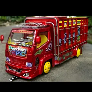 MINIATUR TRUK OLENG TRENDING TOPIK OREN Kayu