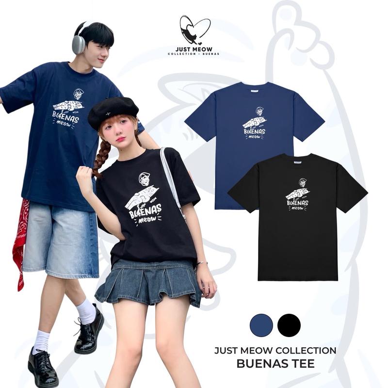 Áo thun I wish i was a cat form oversize local brand Buenas Sad Meow - SWT29 Top Cổ Tròn