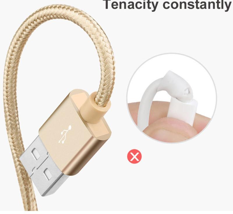 Product Introduction of 2.4A Fast Charging Nylon Braided Data Cord Fast Charge Data Cable Micro/Type C 1M/0.3M Nylon Braided USB Cable 2