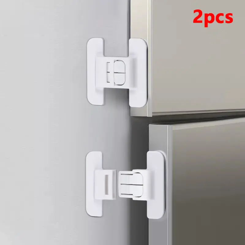 Khóa tủ lạnh bảo vệ an ninh cho trẻ em, 2 cái, Khóa an toàn cho cửa tủ Đồ Nội Thất gia đình, Khóa tủ khóa bình nước chống mở