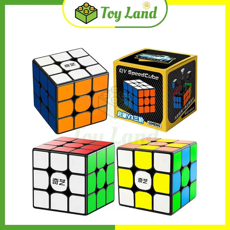 [V3] Rubik 3x3 QiYi QiMeng V3 3x3 Tiled Rubic 3 Tầng Stickerless Đồ Chơi Trí Tuệ Trẻ Em Phát Triển Tư Duy - Little Kobo 2