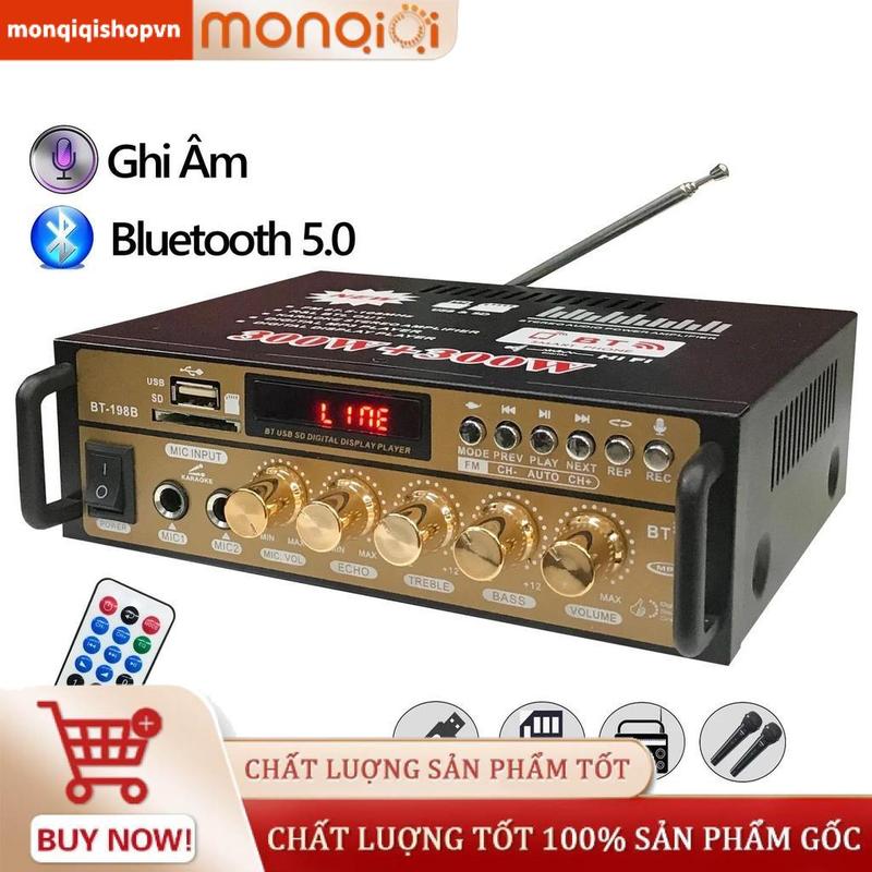  Amply Có màn hình hiển thị  âm ly karaoke Amly Mini Bluetooth TLC BT-198B-B BT-198A Kết Hợp Ghi Âm  Echo Siêu Mượt、AV-326BT、AK270 